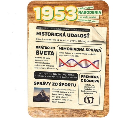 Blahopřaní 1953 - slovensky