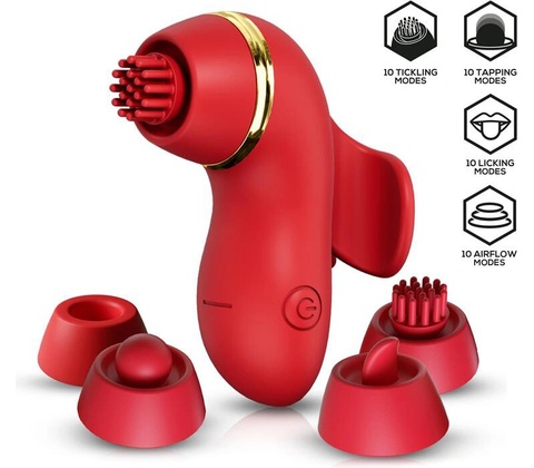 SuperLove SuperClit Vibrating Stimulator with Multifunction Caps