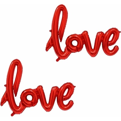 FOLAT Balón foliový LOVE červený Valentýn Svatba
