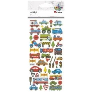 TITANUM Convex stickers vehicles mix 45pcs