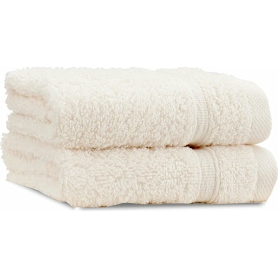 Catherine Lansfield Zero Twist ručník béžová bílá 2 ks 30 x 30 cm