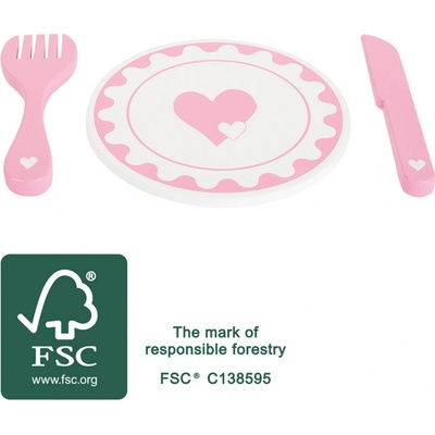 Small Foot dřevěný set nádobí srdce