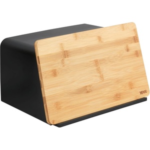 Wenko Черна кутия за хляб с бамбуков капак Kubo - Wenko (54098100)
