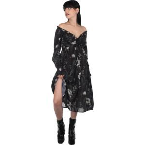 KILLSTAR дамска рокля KILLSTAR - Ivory's Chorus - Black/Ivory - KSRA013997