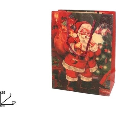 MAKRO - Taška vianočná Santa 25x20x8cm