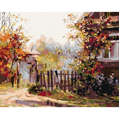 Zuty Malování podle číselNa venkově před domem 100 x 80 cm bez rámu a bez vypnutí plátna 8596530015666