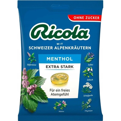 Ricola Mentol Extra silný bez cukru 75 g