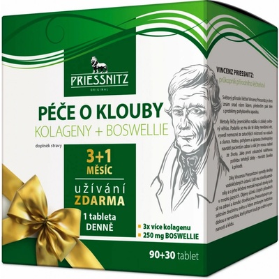 Priessnitz Kolag+Boswellie péče o klouby tablet 90+30
