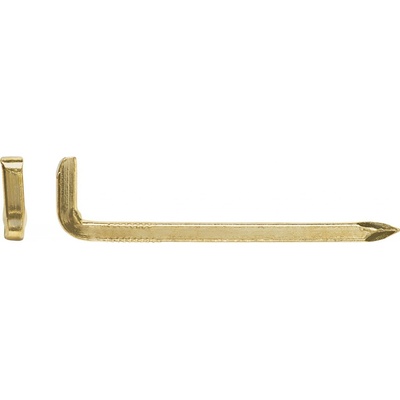 LUX-TOOLS Ocelový hák pomosazený, pr. 3,5 x 60 mm, 10 ks