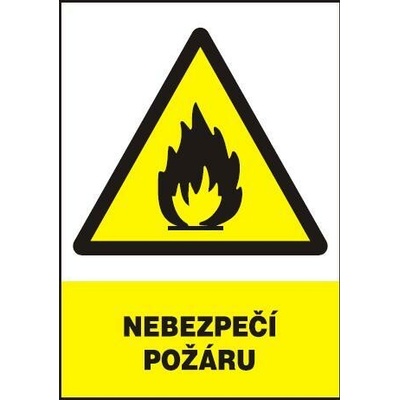 Nebezpečí požáru, samolepka A4