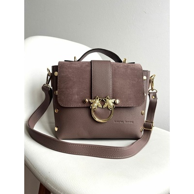 Hnedosivá elegantná kabelka do ruky Laura Biaggi aj ako crossbody