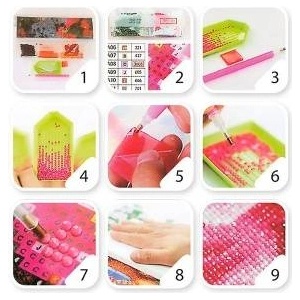 Smart Flamingo Flamingo Line Creative Set Diamond Mosaic 30x40cm Feminine Act (TSGK80509)