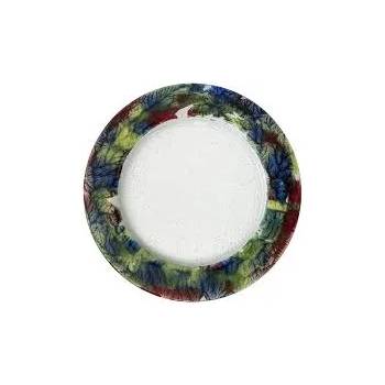 Image 1 of 3D the glassware company D-Плато кръг ф32см(1010-94-002)coral rim yellow (0103236)