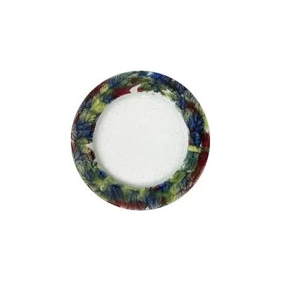 3D the glassware company D-Плато кръг ф32см(1010-94-002)coral rim yellow (0103236)