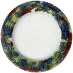3D the glassware company D-Плато кръг ф32см(1010-94-002)coral rim yellow (0103236)