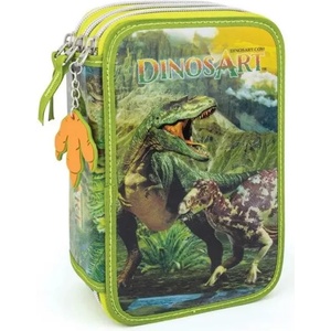 DinosArt Ученически несесер с пособия DinosArt - Динозаври, с 3 ципа (D15404)