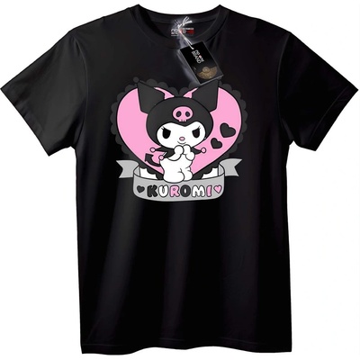 NOONEBRAND Тениска Kuromi Сърце Skull - M, Black