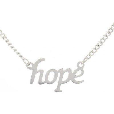 Blingstar Řetízek s nápisem Hope z chirurgické oceli 1224
