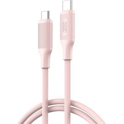 XO NB-Q265B USB-C - USB-C, 60W, 3A, 1m, růžový