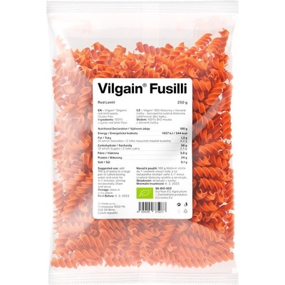 Vilgain Cestoviny červená šošovica BIO 250 g