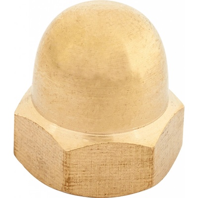 LUX-TOOLS Uzavretá matica mosadzná M6, pr. 10 mm, 8 ks