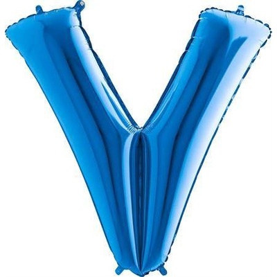 Nafukovací balónik písmeno V modré 102 cm