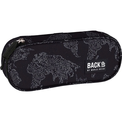 BackUP Овален ученически несесер BackUp A - Map (93106)