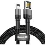 Baseus Кабел USB на Lightning 2, 4A - 1 м - Сив / Черен KP25168