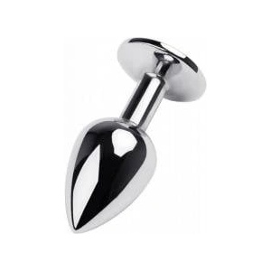 Metal by TOYFA Silver anal plug TOYFA Metal, with a red gem