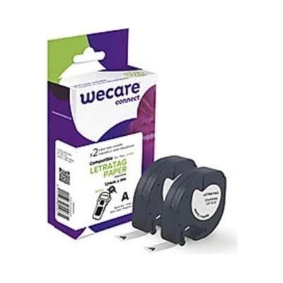WECARE ARMOR páska kompatibilní s DYMO S0721510,Black/White,2*12mm*4m, K80006W4
