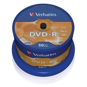 Verbatim DVD-R(50-Pack)Шпиндел/Обща търговия на дребно/16x/4.7GB (43548)