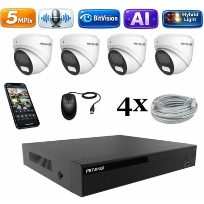 Amiko IP 4 kamerový set Ai Dl Dome 1500K4