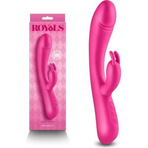  Вибратор с клитор стимулатор, кралска наслада, 22, 2см. - Royals Divine Pink (NSTOYS1059)