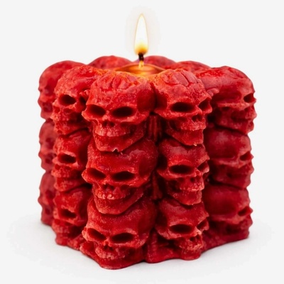 Svíčkománie3D Hřbitov lebek 160 g červená
