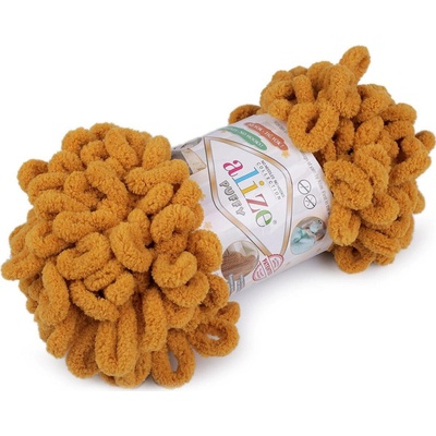 Pletací příze Alize Puffy 100 g Varianta: 24 (02) hořčicová, Balení: 1 ks 48994/118529/231533
