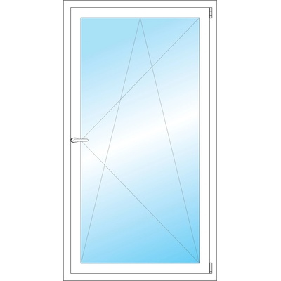 Okna Hned Plastové okno 850 x 1550 mm bílé otevíravé a sklopné pravé