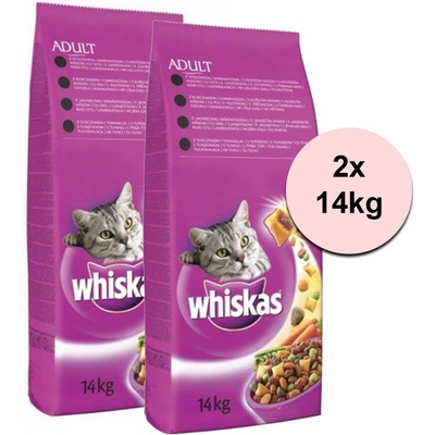 WHISKAS s kuracím mäsom 2 x 14 kg
