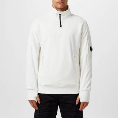 C.P. Company Блуза CP COMPANY Lens Arm Quarter Zip Sweatshirt - Gauze White 103