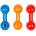 Duvo Plus Dog toy - Кучешка играчка - гумен дъмбел със звънче, 11 см. /три цвята