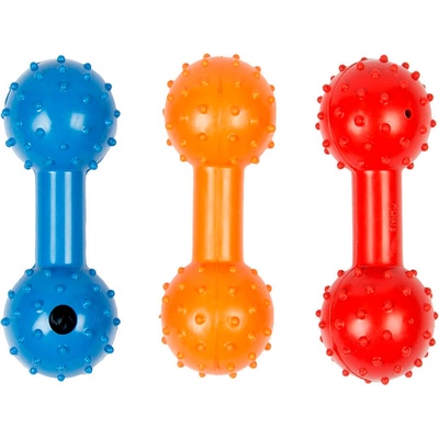 Duvo Plus Dog toy - Кучешка играчка - гумен дъмбел със звънче, 11 см. /три цвята