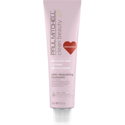 Paul Mitchell Clean Beauty Color Depositing Treatment подхранваща маска за боядисана коса цвят Cinnamon 150ml