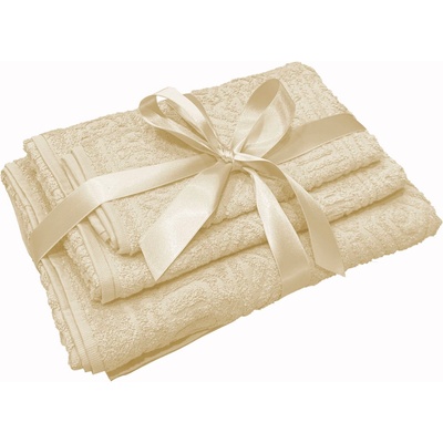 AGLIKA Сет от 3 памучни кърпи Aglika - Boho, екрю (3800136733608)