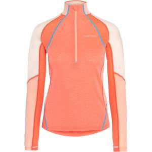 Kari Traa Дамско синтетично термобельо Kari Traa Women's Alma Half Zip Longsleeve - Coral - размер XS (916-4111-0411)
