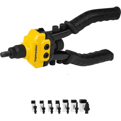 Topmaster Нитачка ръчна комбинирана, 255 мм, Topmaster 491129, 2в1, за нитове 2.4-6.4 мм и нит-гайки M3-M10 (491129)