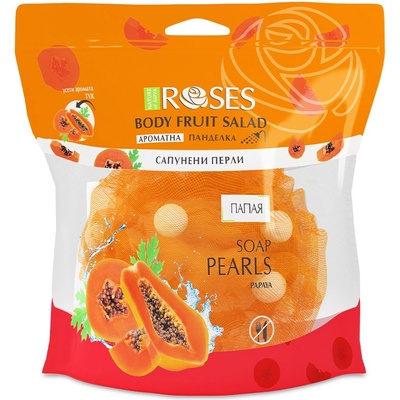 Nature of Agiva Roses Гъба за баня с ароматни сапунени перли, папая