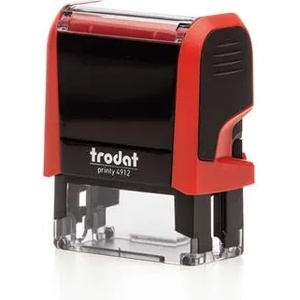 TRODAT Печат, TRODAT "Printy 4912", червен корпус с черна подложка 4912P (4912P)