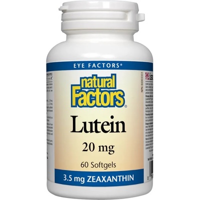 Natural Factors Lutein 20 mg, 60 софтгел капсули, Natural Factors (1032 NF)