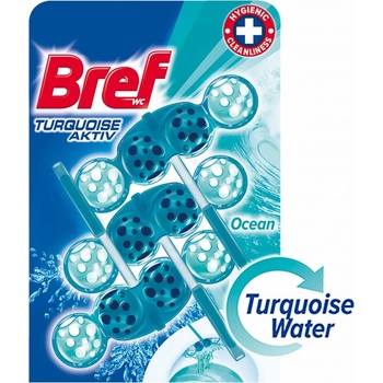 Bref Aktiv tuhý WC blok Turquoise Ocean 3 x 50 g