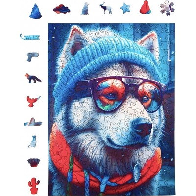 Milliwood Дървен пъзел Milliwood, Cold is cool, 316 части - Аляски маламут (L-AlecAlaskanMalamute-5029)