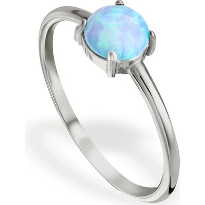 SilveAmo Střírbný prsten Modré očko obvod KK2OPG1186 16 5